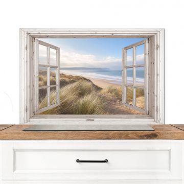 Spatscherm Aluminium - Duinenzicht op Oceaan