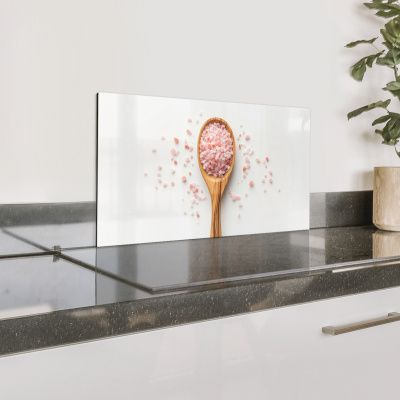 Spatscherm Aluminium - Lepel - Zout - Roze