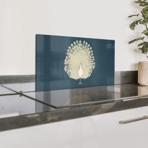 Spatscherm Aluminium - Vogel - Blauw - Vintage