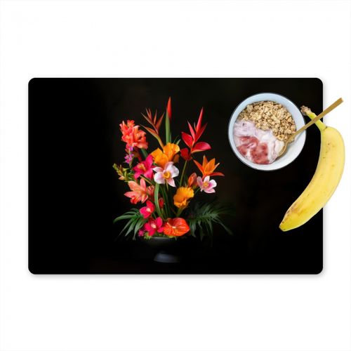 Placemat vinyl - Boeket - Bloemen - Exotisch