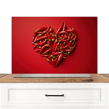 Spatscherm Aluminium - Pepers - Rood - Hart