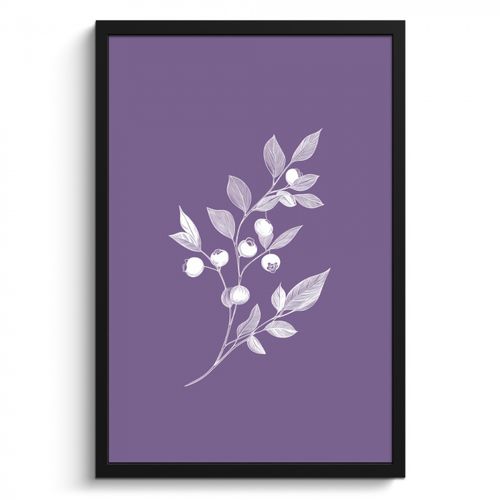 Poster met lijst - Tak - Sierlijk - Bladeren - Minimalistisch