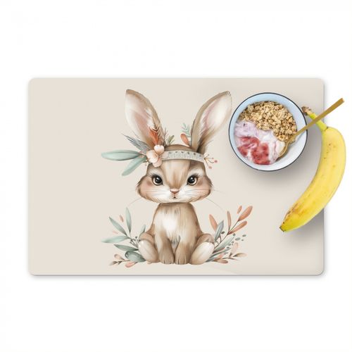 Placemat vinyl - Haas - Dier - Bohemian - Pastel kleuren