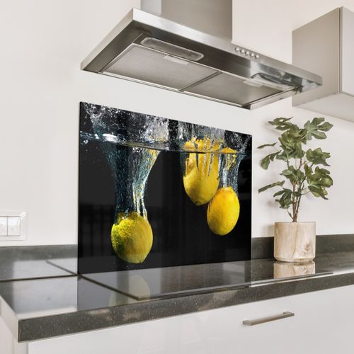 Spatscherm Aluminium - Citroenfrisheid Ondergedompeld