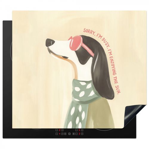 Inductie beschermer - Quote - Hond - Zonnebril