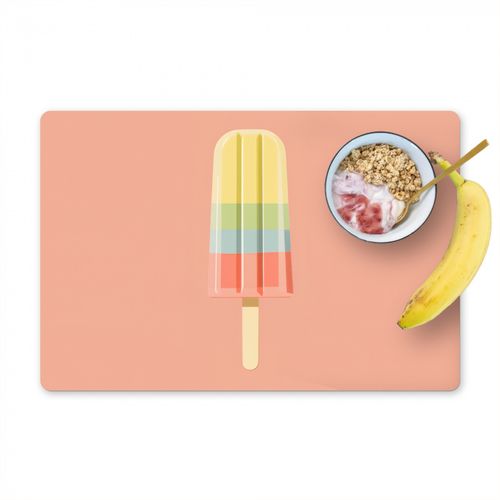 Placemat vinyl - Waterijsje - Pasteltinten - Minimalistisch