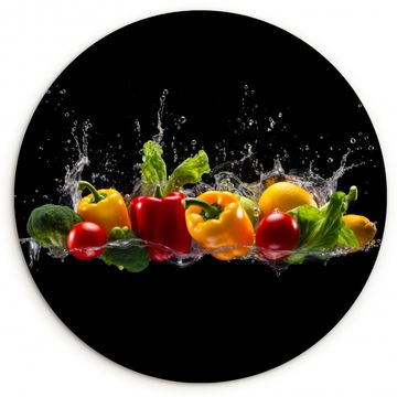 Muurcirkel - Paprika - Water - Groente - Zwart