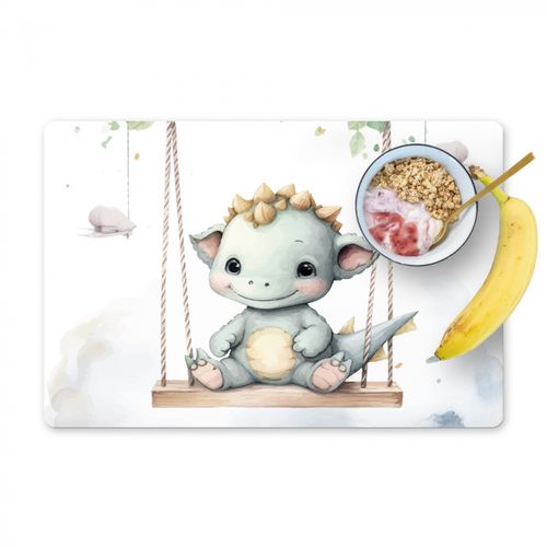 Placemat vinyl - Draak - Baby dier - Kinderen - Babykamer - Kinderkamer