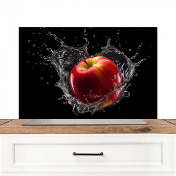 Spatscherm Aluminium - Appel - Rood - Water - Zwart - Fruit