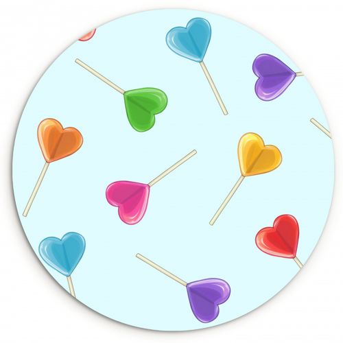 Muurcirkel - Lolly - Regenboog - Snoep