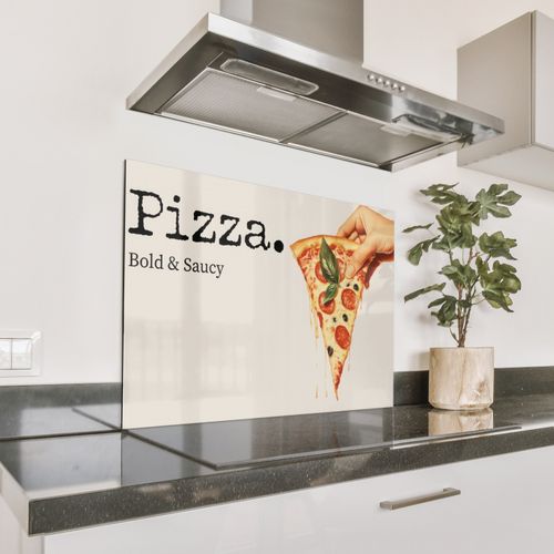 Spatscherm Aluminium - Pizza - Kaas - Pepperoni