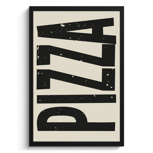 Poster met lijst - Pizza - Decoratie - Japandi - Vintage
