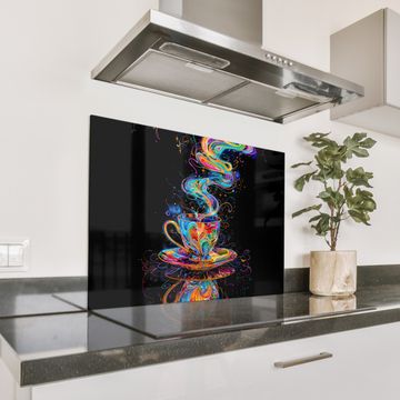 Spatscherm Aluminium - Psychedelische Theedroom