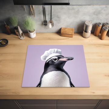 Inductie beschermer - Pinguïn - Koksmuts - Lief - Paars