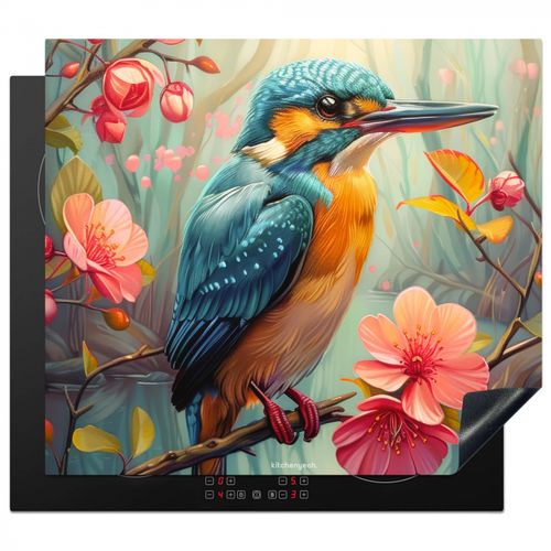 Inductie beschermer - IJsvogel - Kleurrijk - Vogels