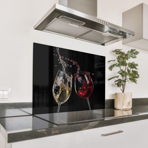 Spatscherm Aluminium - Dynamische Wijnsymfonie