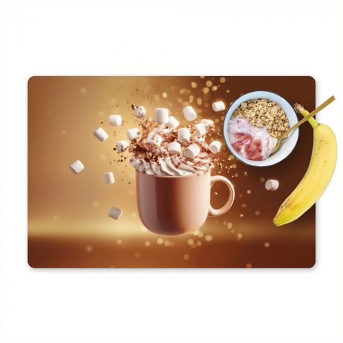 Placemat vinyl - Chocomelk - Drinken - Warm - Bruin