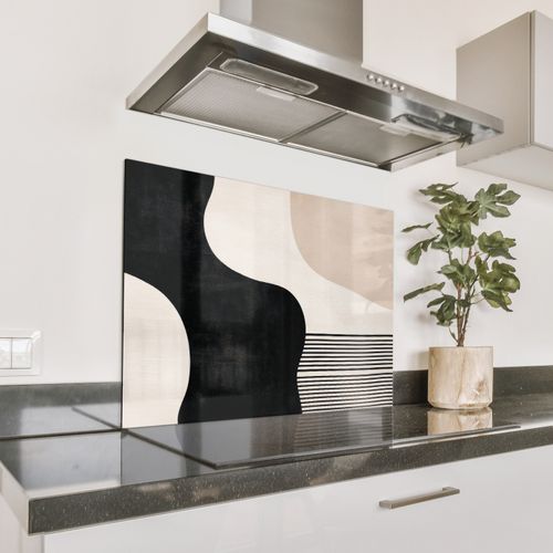 Spatscherm Aluminium - Abstract - Japandi - Beige - Modern