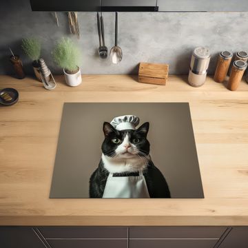 Kat - Kokskleding - Zwart - Wit