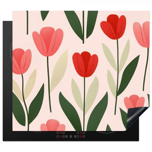 Inductie beschermer - Tulpen - Modern - Roze