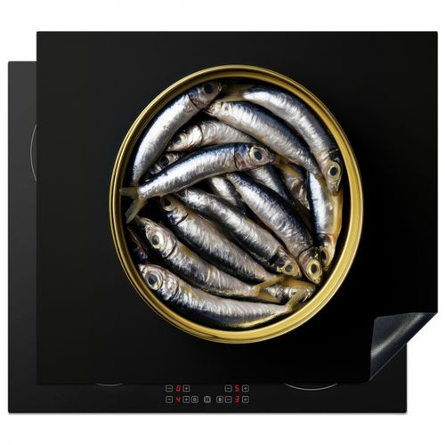 Inductie beschermer - Sardines - Vissen - Rond - Zwart