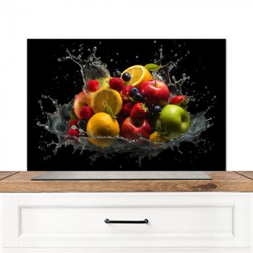 Spatscherm Aluminium - Fruit - Appel - Sinaasappel - Rode vruchten - Water
