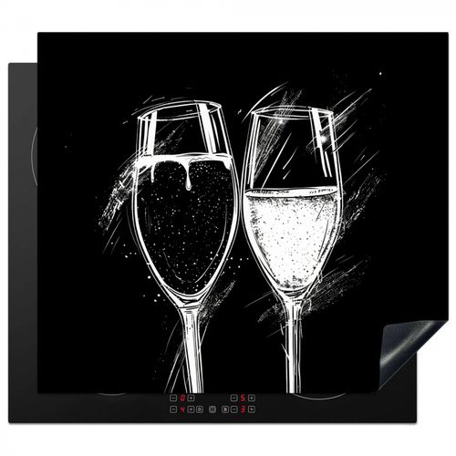 Inductie beschermer - Zwart-witte Toast