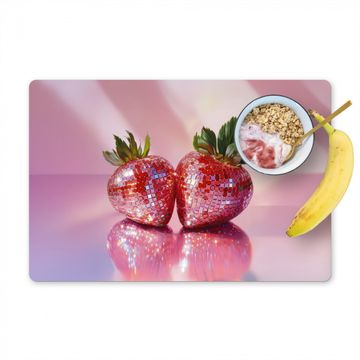 Placemat vinyl - Disco - Fruit - Glitter - Strawberry