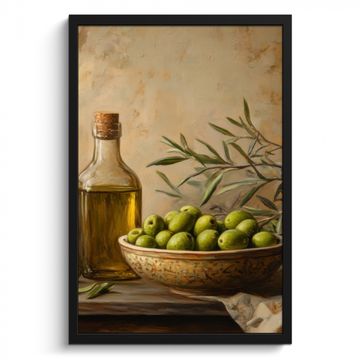 Poster met lijst - Olijven - Stilleven - Vintage