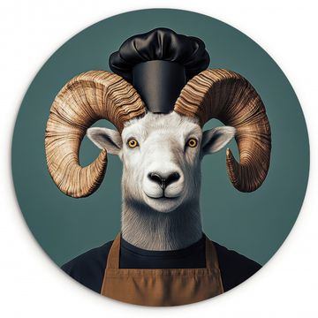 Muurcirkel - Geit - Hoorns - Kokskleding