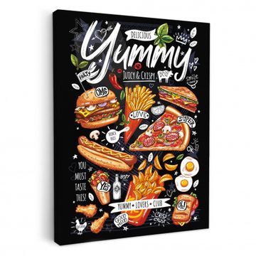 Canvas schilderij - Festival of Fast Food Favorites