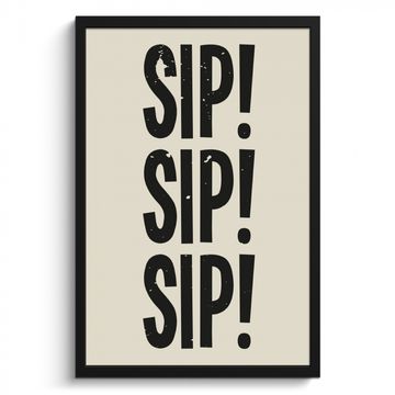 Poster met lijst - Japandi - Zwart - Decoratie - Vintage