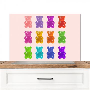 Spatscherm Aluminium - Beer- Gummy - Kleurrijk - Snoep