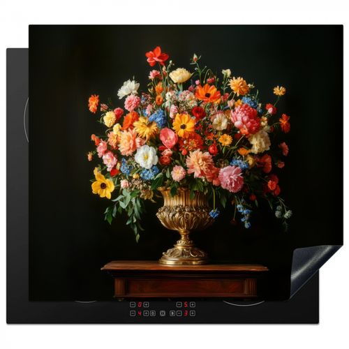 Inductie beschermer - Goud - Bloemen - Kleuren - Vaas