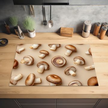 Inductie beschermer - Kastanje Champignons - Beige