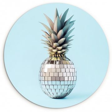 Muurcirkel - Blauw - Ananas - Disco - Discobal