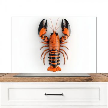 Spatscherm Aluminium - Kreeft - Zwart - Oranje - Wit - Uniek