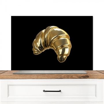 Spatscherm Aluminium - Croissant - Brood - Goud - Zwart