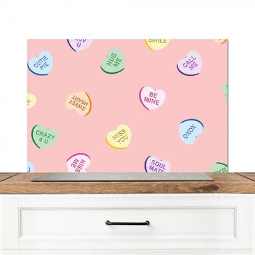 Spatscherm Aluminium - Hart - Snoep - Pastel - Tekst