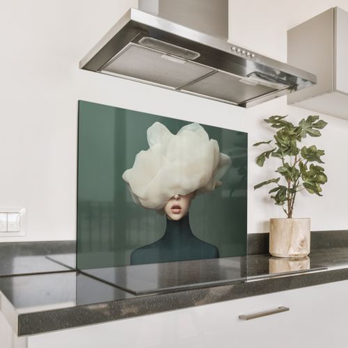 Spatscherm Aluminium - Hoed - Vrouw - Beige