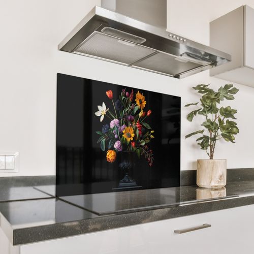 Spatscherm Aluminium - Zonnebloemen - Boeket - Kleurrijk