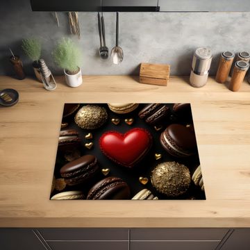 Inductie beschermer - Macarons - Rood - Hart