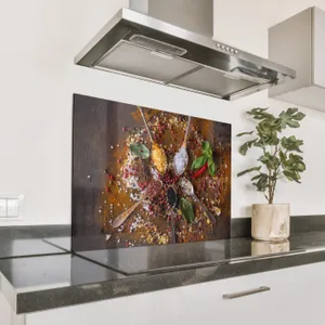 Spatscherm Aluminium - Kruiden en Specerijen Mozaïek