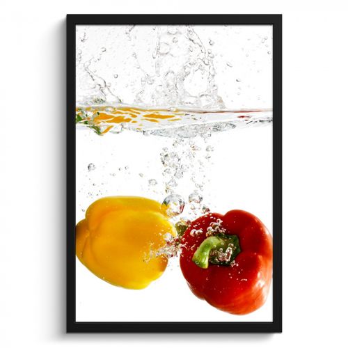 Poster met lijst - Paprika Plons