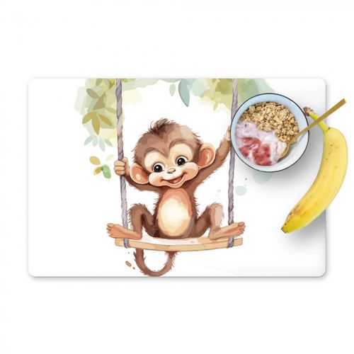 Placemat vinyl - Aap - Dier - Kinderen - Jungle - Kinderkamer - Babykamer
