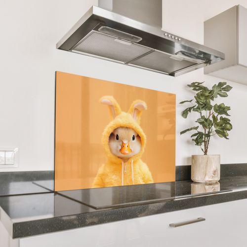 Spatscherm Aluminium - Paashaas - Kostuum - Eend