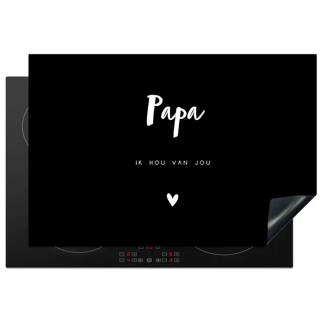 Inductie beschermer - Papa met tekst
