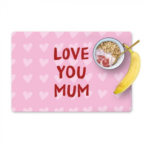 Placemat vinyl - Love - Quote - Moeder - Rood