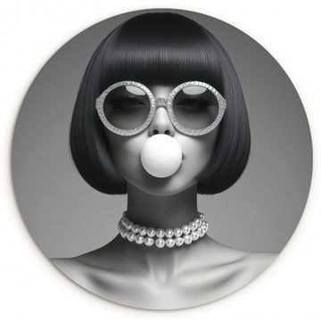 Muurcirkel - Vrouw - Zwart Wit - Ketting - Zonnebril