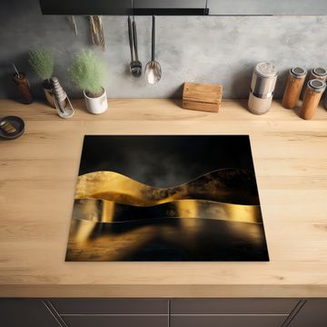 Inductie beschermer - Golven van Goud en Schaduw